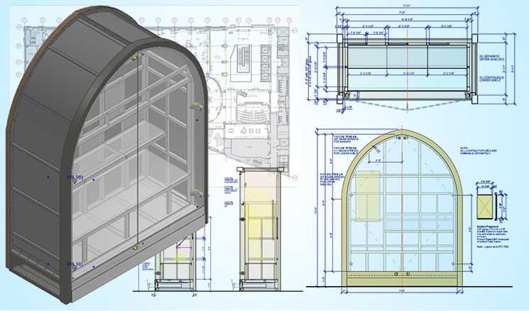 Millwork caseWork shop drawings for furniture manufacturers